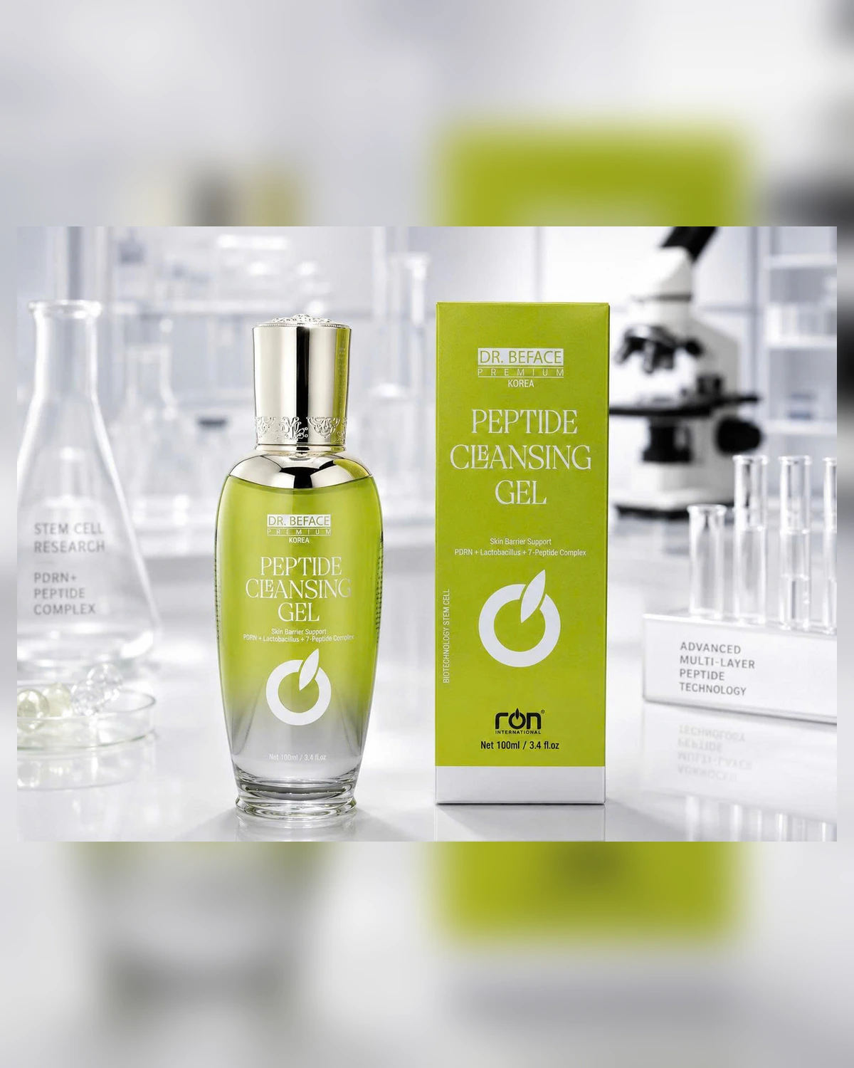 DR.BEFACE PREMIUM PEPTIDE CLEANSING GEL with box