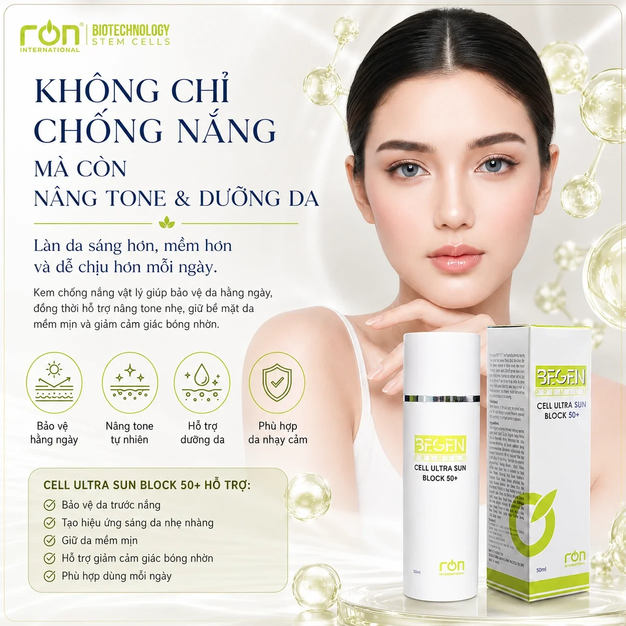 Không chỉ chống nắng mà còn nâng tone và dưỡng da