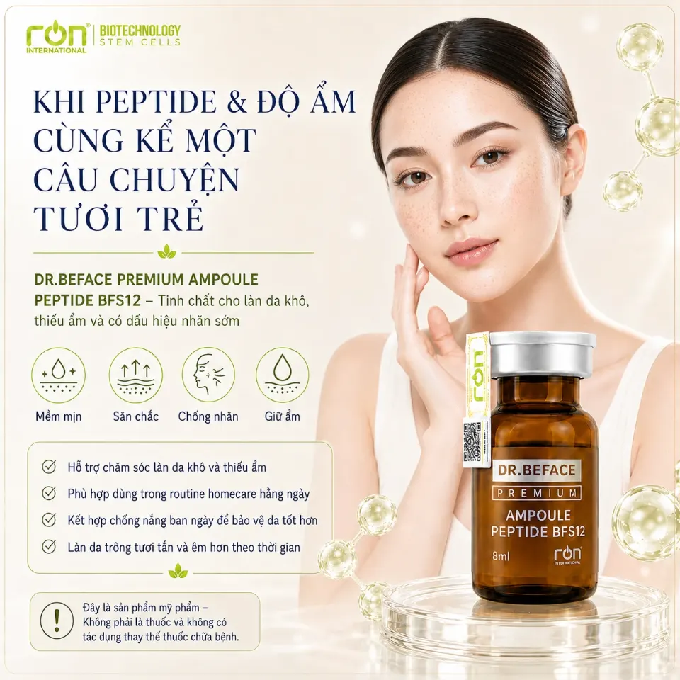 Tinh chất DR.BEFACE Premium Ampoule Peptide BFS12 trong lọ 8 ml